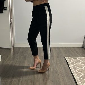 Aritzia black with white strip Cohen pant